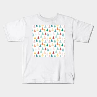 Doodle Christmas Trees Kids T-Shirt